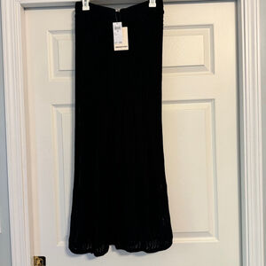 Industry Republic Black Cotton Stretch Crochet Maxi Skirt S